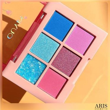 6 Colors Shimmer Glitter Pigment Eyeshadow Makeup Palette